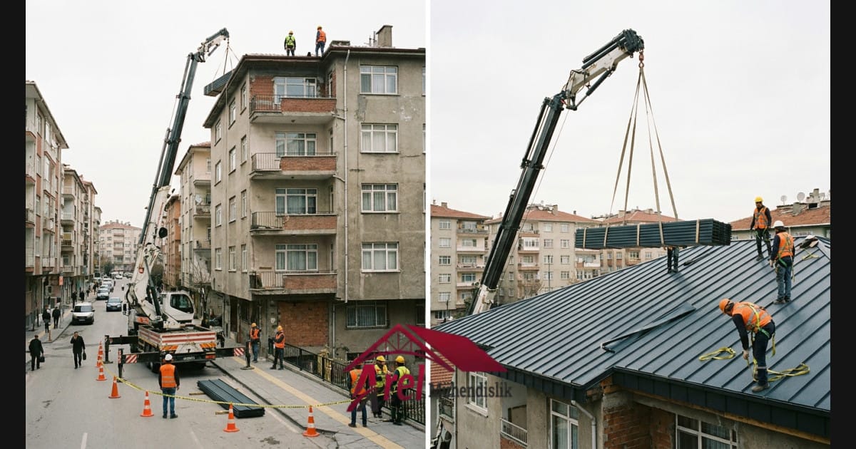 Apartman Çatısına Malzeme Nasıl Taşınır? Erişim ve Kaldırma Planı